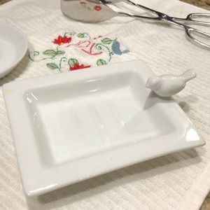 Bird Porcelain Soap Dish